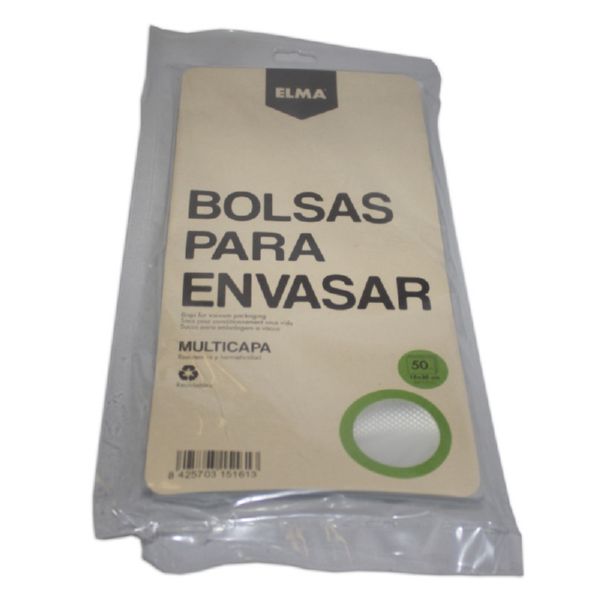 BOLSAS 15x25 cm ENVASAR al VACIO (PAK 100u.) ELMA
