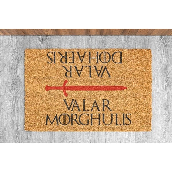 Felpudo coco 40x60cm. "VALAR MORGHULIS" Game of Thrones -KOKO-