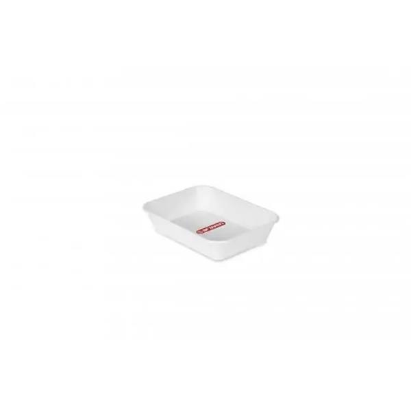 BANDEJA HONDA BLANCA N&ordm;1 20x15x4 cm. -ARAVEN-