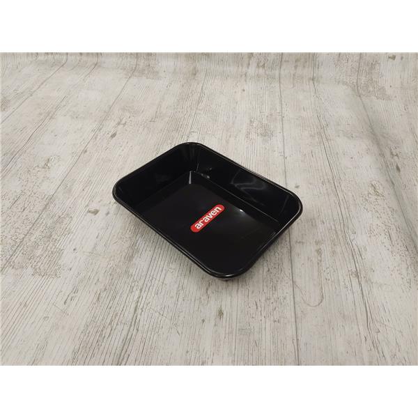 BANDEJA HONDA NEGRA N&ordm;1 20x15x4 cm. -ARAVEN-