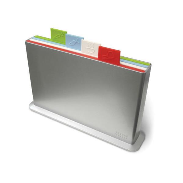 SET 4 TABLAS DE CORTAR "INDEX ADVANCE" PLATA JOSEPH & JOSEPH