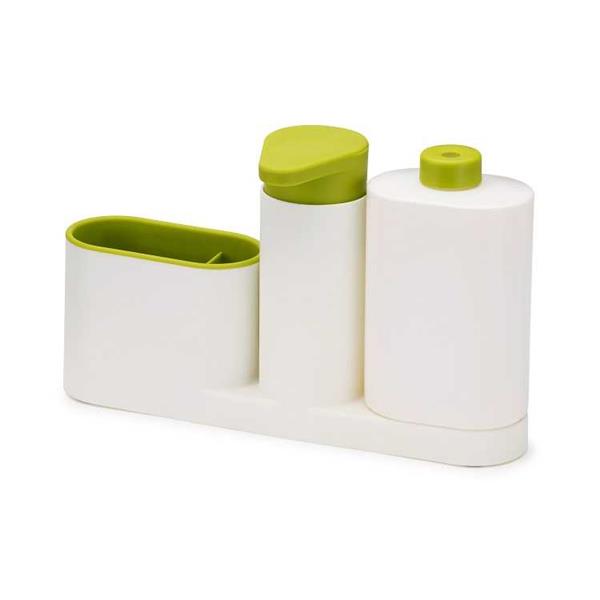 ORGANIZADOR ESTROPAJO, JABÓN Y BOTELLA "SINK BASE PLUS" VERDE Joseph & Joseph