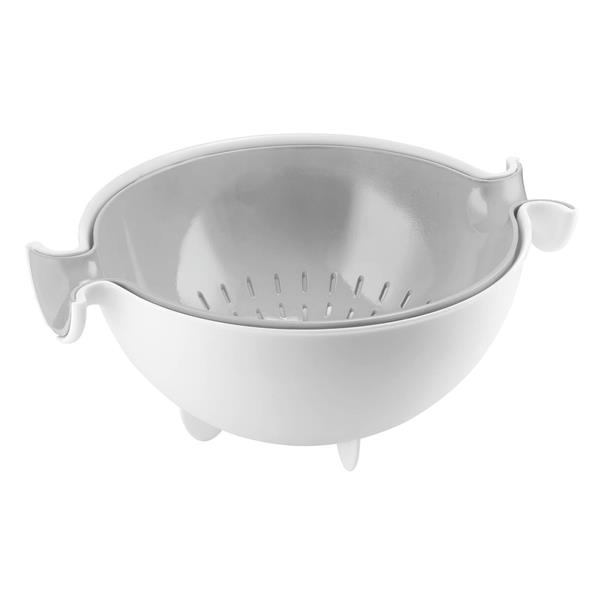 CUENCO + ESCURRIDOR GRIS CLARO OPACO SPIN&DRAIN de GUZZINI