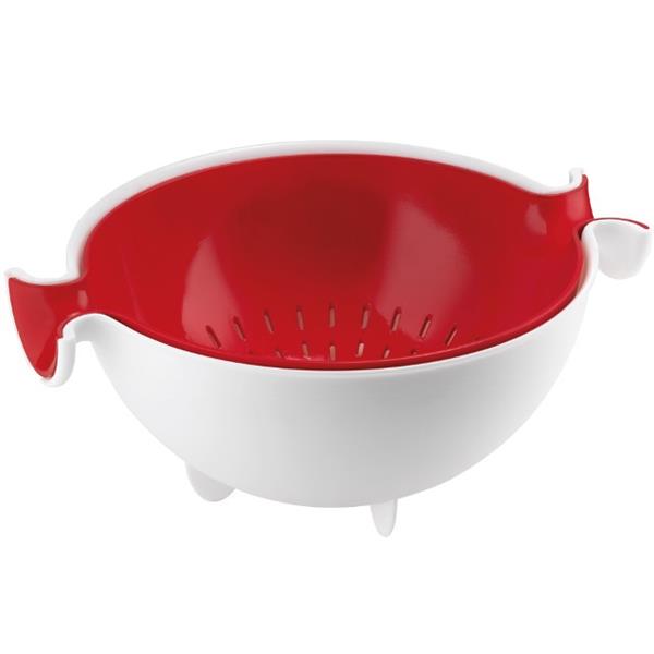 CUENCO + ESCURRIDOR ROJO SPIN&DRAIN de GUZZIN