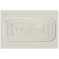 ALFOMBRA BA&Ntilde;ERA DIAGONAL 76x35 cm. BLANCA -ASTUR DINTEX-