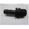 ESPIGA ROSCA MACHO 3/4" (25) Salida 16 mm NEGRA para RIEGO