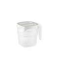 JARRA TRANSLUCIDA TAPA BLANCA PP  1 l. -ARAVEN--