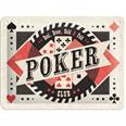PLACA DE METAL 15x20 cm. "POKER CLUB" N.A.