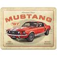 PLACA DE METAL 15 x 20 cm "FORD MUSTANG - GT1967 Red" Nostalgic Art