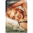 PLACA DE METAL 20x30 cm. "MARILYN MONROE LLIT" N.A.