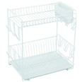 ESCORREPLATOS 2 PISOS GRANDE METAL BLANCO -ARCOPLAST-