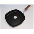 PLANCHA LISA de 24 cm INDUCCI&Oacute;N MANGO MADERA plegable GRAU & GRAU