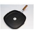 PLANCHA LISA de 28 cm INDUCCI&Oacute;N MANGO MADERA plegable GRAU & GRAU